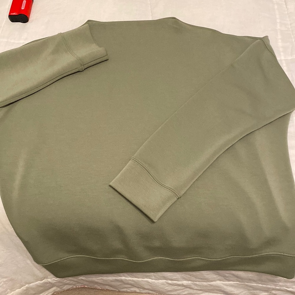 soft green crewneck